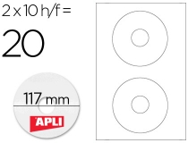 Etiqueta adhesiva Apli 10603 tamao cd-rom