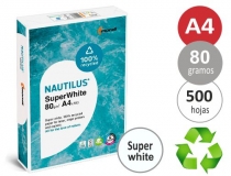 Papel reciclado Nautilus SuperWhite, folios Din  013408010001