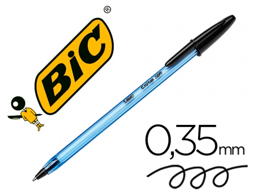 Bic Cristal Re'New - Bolígrafo recargable de alta calidad, en  negro y azul, paquete de 2 unidades, incluye 2 recambios de cada color :  Productos de Oficina