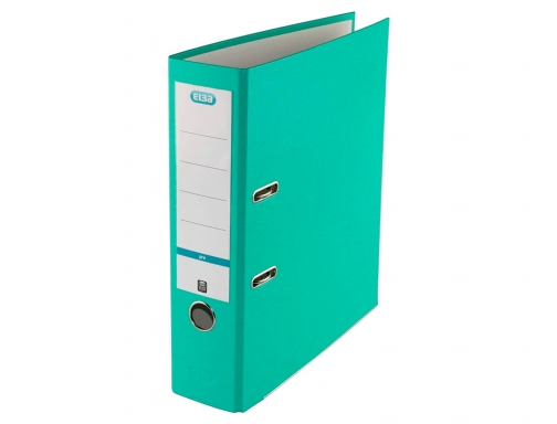 Archivador de palanca Elba top carton rigido polipropileno con rado Din A4 100025937 , ice mint, imagen 2 mini