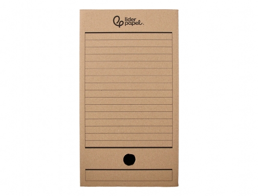 Caja archivo definitivo Liderpapel folio doble ancho carton reciclado 400g m2 lomo 171287 , kraft, imagen 3 mini