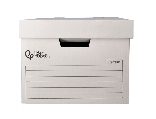 Cajon contenedor Liderpapel carton automatico para 4 cajasarchivo def. Folio 5 archivadores 171283 , kraft, imagen 4 mini