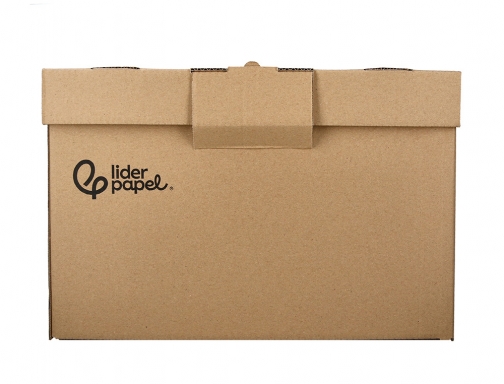 Cajon contenedor Liderpapel carton manual para 5 cajas archivo def. Folio 6 171289 , blanco, imagen 5 mini