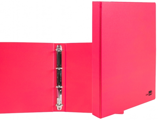 Carpeta de 4 anillas 25 mm mixtas Liderpapel A4 carton forrado pvc 77179 , fucsia, imagen 2 mini