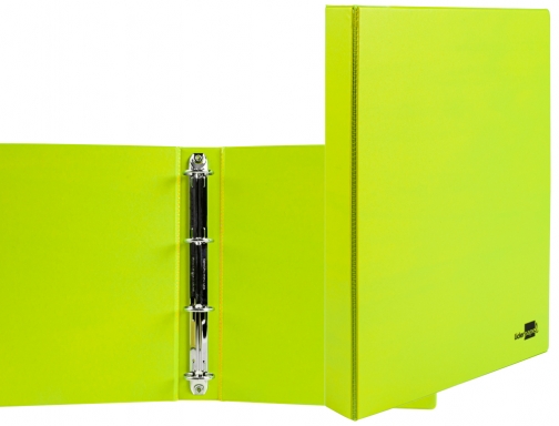 Carpeta de 4 anillas 25 mm mixtas Liderpapel A4 carton forrado pvc 77180 , verde, imagen 2 mini