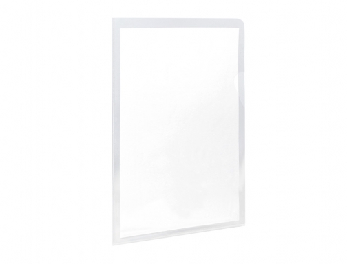 Carpeta dossier uero plastico Qconnect folio 120 micras transparente KF11270, imagen 4 mini