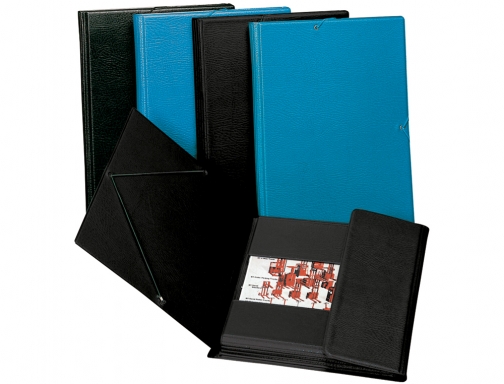 Carpeta gomas solapas plastico Saro folio azul 321GA, imagen 2 mini