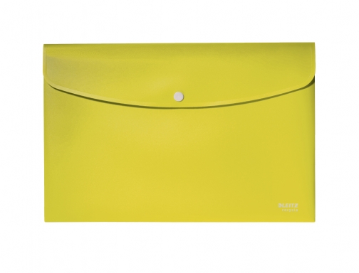 Carpeta Leitz recycle portadocumentos broche Din A4 polipropileno amarillo 46780015, imagen 3 mini