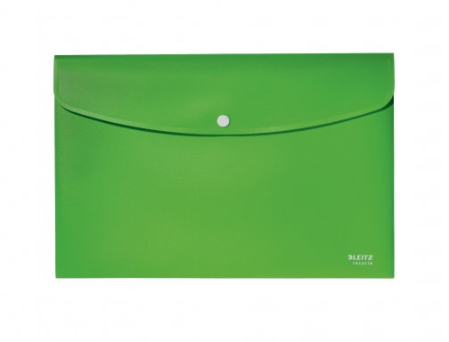 Carpeta Leitz recycle portadocumentos broche Din A4 polipropileno verde 46780055, imagen 3 mini