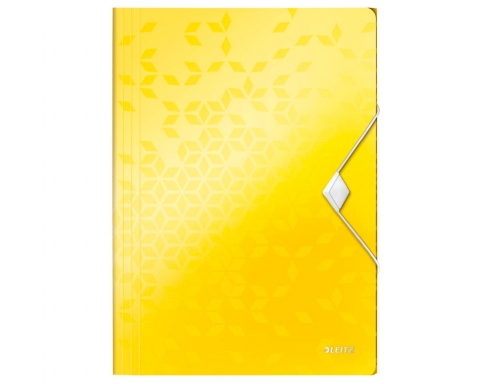 Carpeta Leitz wow gomas solapas polipropileno Din A4 color amarillo 45990116, imagen 2 mini