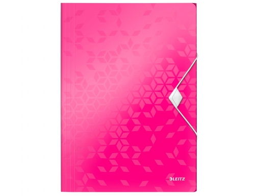 Carpeta Leitz wow gomas solapas polipropileno Din A4 color fucsia 45990123, imagen 2 mini