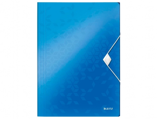 Carpeta Leitz wow gomas solapas polipropileno Din A4 color azul 45990136, imagen 2 mini