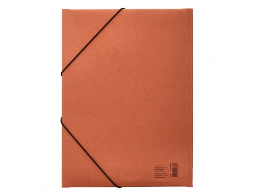 Carpeta Liderpapel gomas folio 3 solapas carton rigido cuero 01368, imagen 4 mini