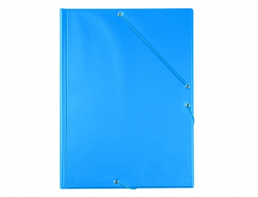 Carpeta Liderpapel gomas folio 3 solapas carton forrado pvc azul 77207, imagen 2 mini