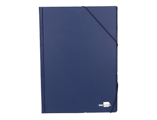 Carpeta Liderpapel gomas folio sencilla pvc azul 26295, imagen 2 mini