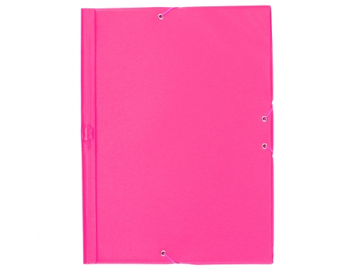 Carpeta Liderpapel gomas plastico folio solapas color fucsia 73739, imagen 2 mini