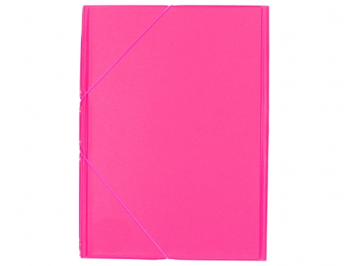 Carpeta Liderpapel gomas plastico folio solapas color fucsia 73739, imagen 3 mini