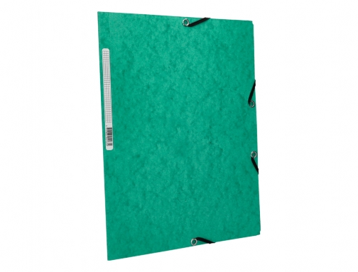 Carpeta Q-connect gomas KF02168 carton simil-prespan solapas 320x243 mm verde, imagen 5 mini