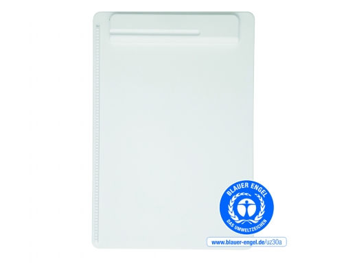 Portanotas Maul go Din A4 plastico reciclado con pinza color blanco 2325102. ECO, imagen 4 mini