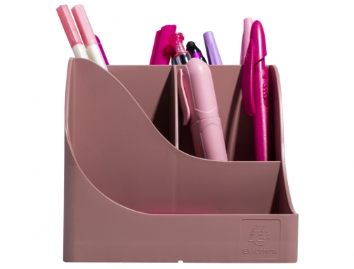 Organizador de sobremesa exacompta skandi color rosa viejo 155x119x109 mm Plasticforte 69538D, imagen 4 mini