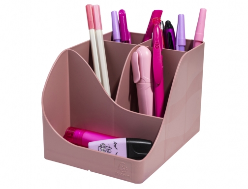 Organizador de sobremesa exacompta skandi color rosa viejo 155x119x109 mm Plasticforte 69538D, imagen 5 mini