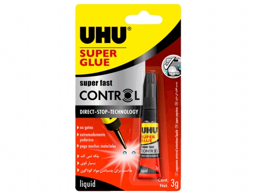 Pegamento Uhu instantaneo control tecnologia stop 3 gr 35281, imagen 2 mini