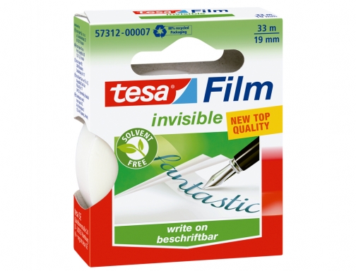 Cinta adhesiva Tesa film invisible ecologica 33 mt x 19 mm 573120000802, imagen 2 mini