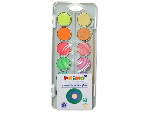 Acuarela Primo 8 colores metal + 4 colores neon con pincel y 115A12FM , surtidos, imagen 2 mini