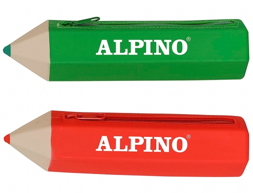 Bolso escolar Alpino portatodo forma lapiz soft con 12 lapices de colores UA000152, imagen 2 mini