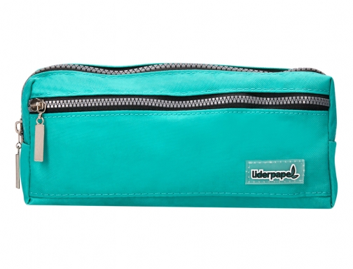 Bolso escolar Liderpapel portatodo rectangular 3 bolsillos celeste 210x80x85 mm 06296 , azul, imagen 3 mini