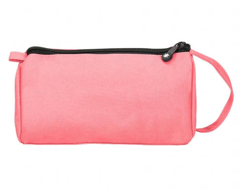 Bolso escolar portatodo Antartik con bolsillo delantero desplegable color coral 110x85x200 mm TK45, imagen 4 mini