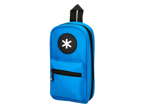 Bolso escolar portatodo Antartik forma de mochila con bolsillo y 4 departamentos TK48 , azul, imagen 5 mini