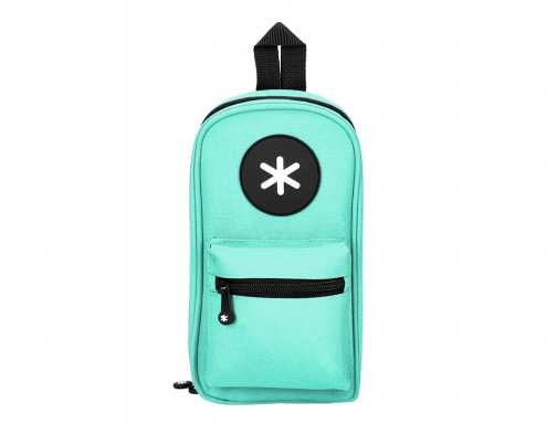 Bolso escolar portatodo Antartik forma de mochila con bolsillo y 4 departamentos TK50 , verde menta, imagen 3 mini