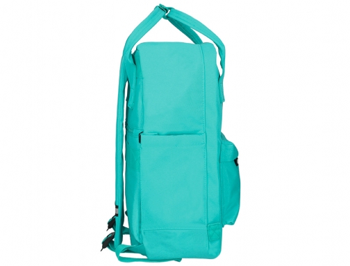 Cartera Antartik mochila 2 asas y bolsillos exteriores menta 300x115x390 mm ME17 , verde menta, imagen 3 mini