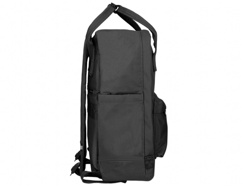 Cartera Antartik mochila 2 asas y bolsillos exteriores negro 300x115x390 mm ME22, imagen 3 mini