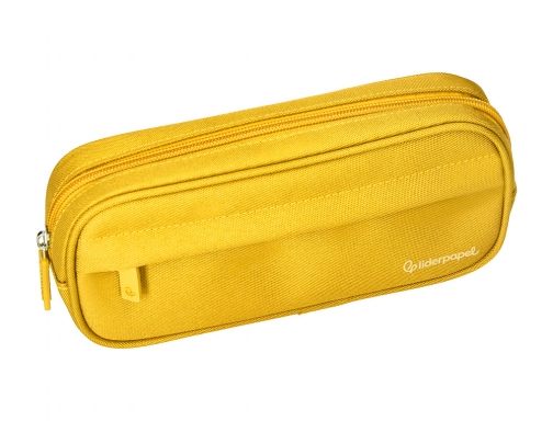 Estuche portatodo Liderpapel classic ovalado 2 cremalleras con bolsillo delantero 210x90mm amarillo 171179 , lila, imagen 5 mini