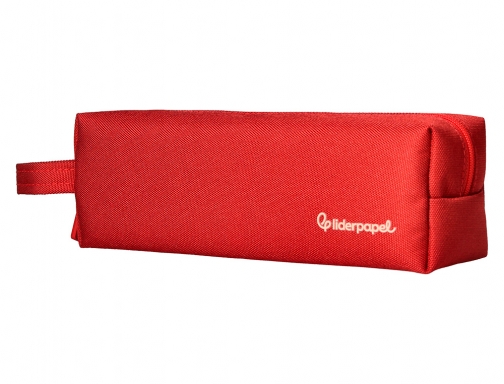 Estuche portatodo Liderpapel classic rectangular con asa 210x70mm rojo 171150, imagen 3 mini