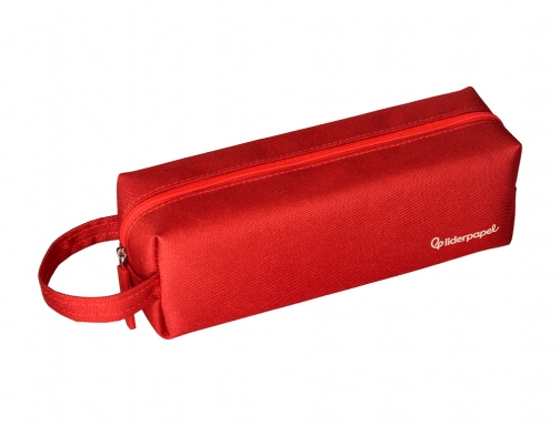 Estuche portatodo Liderpapel classic rectangular con asa 210x70mm rojo 171150, imagen 5 mini