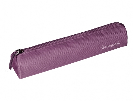 Estuche portatodo Liderpapel slim cilindrico 220x45mm morado empolvado 171185 , rojo, imagen 5 mini