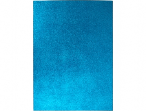 Goma eva con purpurina Liderpapel 50x70cm 60g m2 espesor 2mm azul claro 58664 , celeste, imagen 2 mini