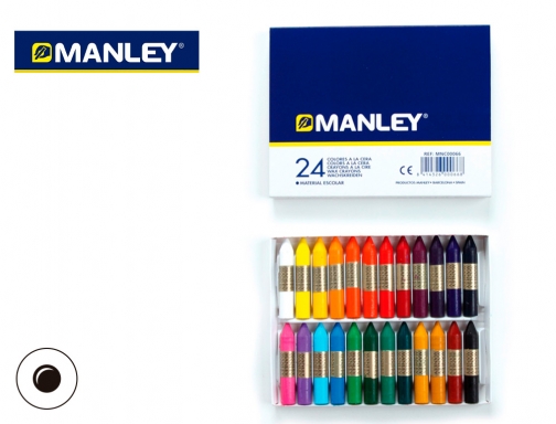 Comprar online Lápices de cera de colores fluor y pastel Manley (MNC00044).  DISOFIC