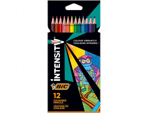 Lapices de colores intensity caja de 12 unidades colores surtidos Bic 9505272, imagen 2 mini