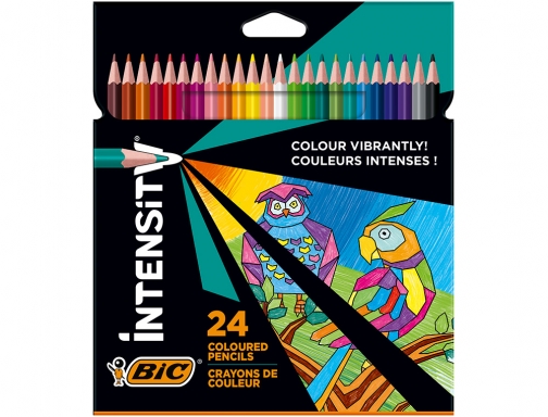 Lapices de colores intensity caja de 24 unidades colores surtidos Bic 9641481, imagen 2 mini