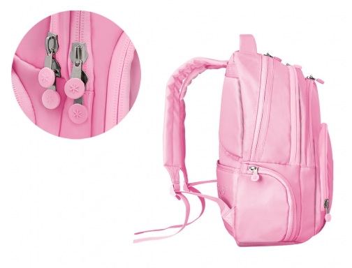 Mochila Antartik multibolsillo 19l compartimento para portatil y tablet color rosa 450 IK11 , morado, imagen 3 mini