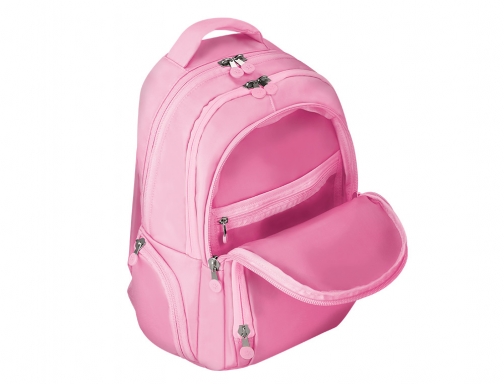 Mochila Antartik multibolsillo 19l compartimento para portatil y tablet color rosa 450 IK11 , morado, imagen 5 mini