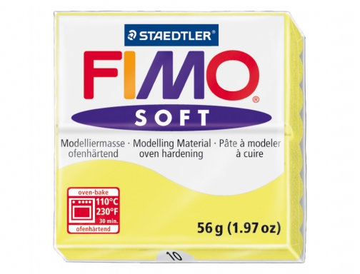 Pasta Staedtler fimo soft 57 gr color amarillo limon 802010, imagen 2 mini