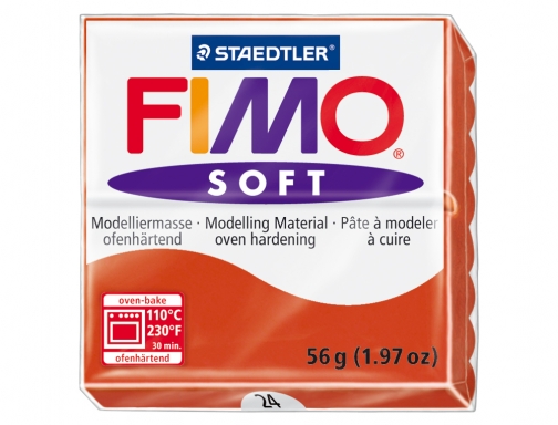 Pasta Staedtler fimo soft 57 gr color rojo indian 802024, imagen 2 mini