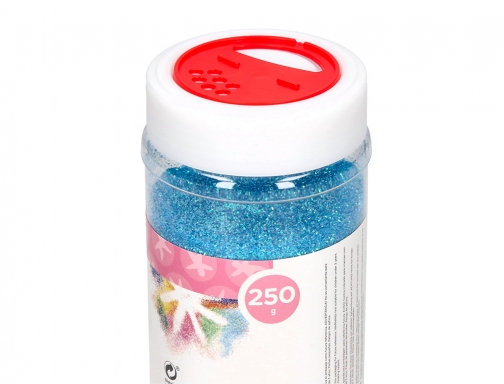 Purpurina Liderpapel fantasia color de metal azul pastel bote de 250 gr 166931, imagen 4 mini