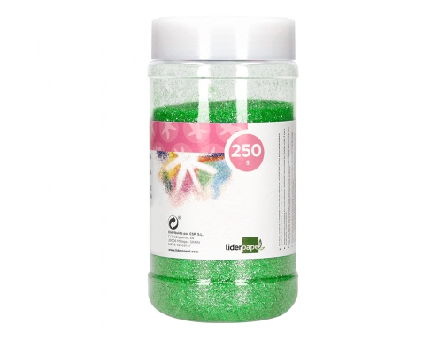 Purpurina Liderpapel fantasia color de metal verde pastel bote de 250 gr 166934, imagen 3 mini