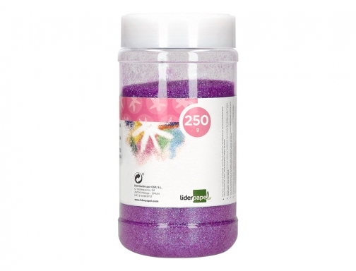 Purpurina Liderpapel fantasia color de metal violeta pastel bote de 250 gr 166935, imagen 3 mini